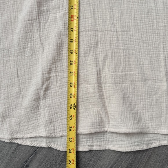 Belle Beach by Kim Gravel 2X Cotton Gauze Embroidered Peasant Top A691520 sand - Picture 10 of 14